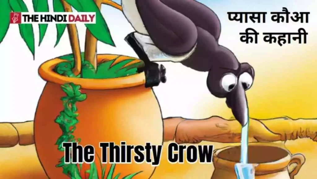 The thirsty crow story in Hindi